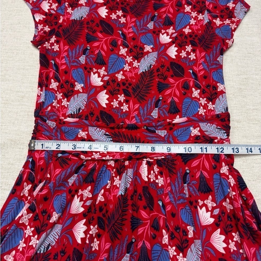 Floral Red and Blue Dress - Picture 2 of 7